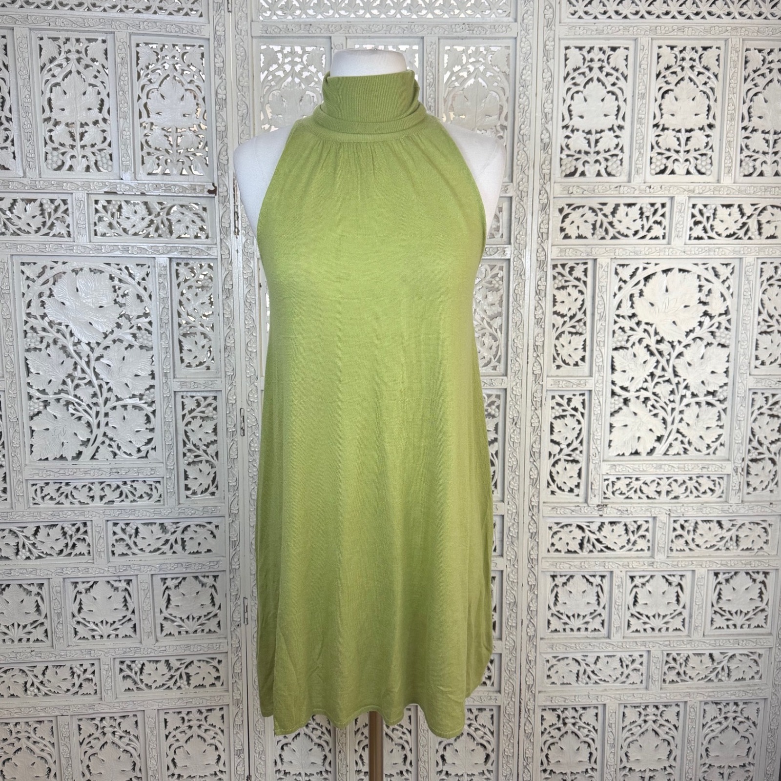 Karoo Mark Eisen 100% Cashmere Turtleneck Dress Sz 2 Minimalist Luxury Soft
